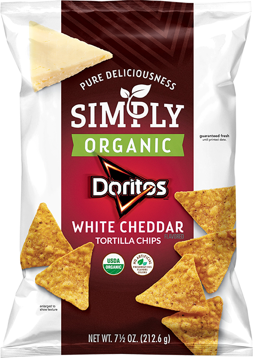 Bag of Simply DORITOS® Organic White Cheddar Flavored Tortilla Chips