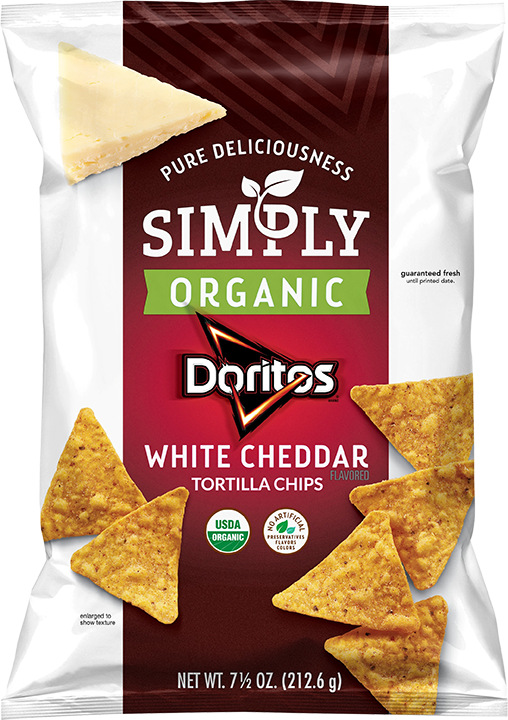 Simply DORITOS® Organic White Cheddar Flavored Tortilla Chips