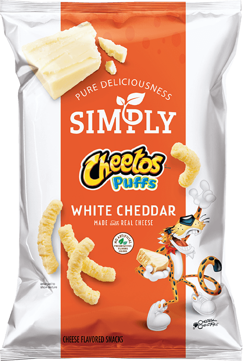 Bag of Simply CHEETOS® Puffs White Cheddar Cheese Flavored Snacks