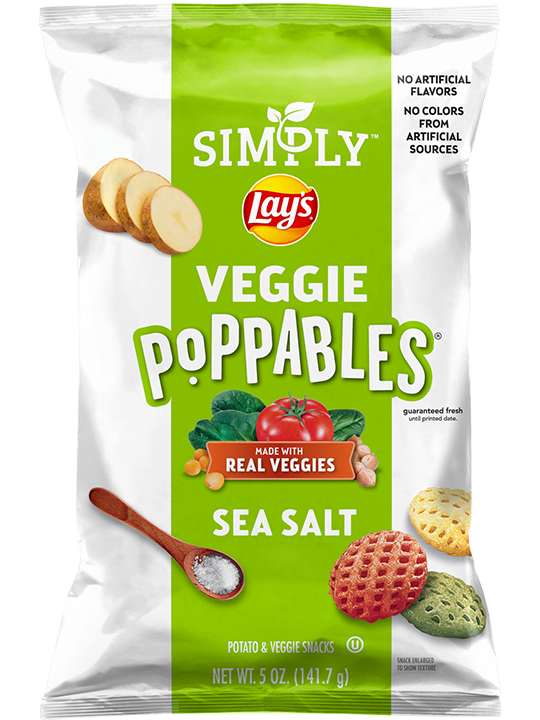 Bag of Simply™ LAY'S® Veggie Poppables® Sea Salt Potato Chips