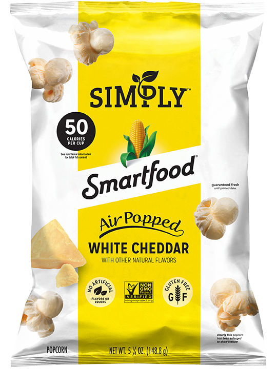 Bag of Simply™ Smartfood® Air Popped White Cheddar Flavored Popcorn